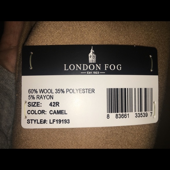 London fog men’s wool trenchcoat - Picture 3 of 5